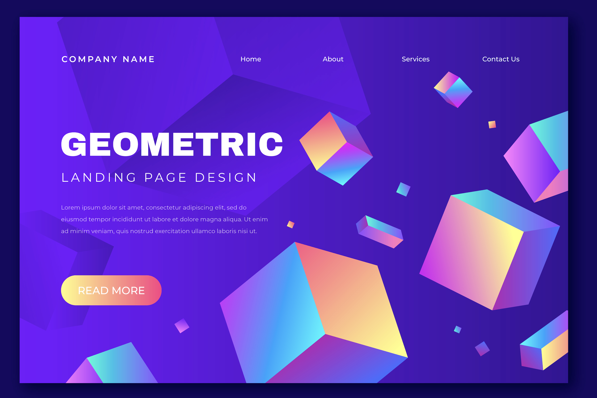 Big Blocks with Vivid Contrast
