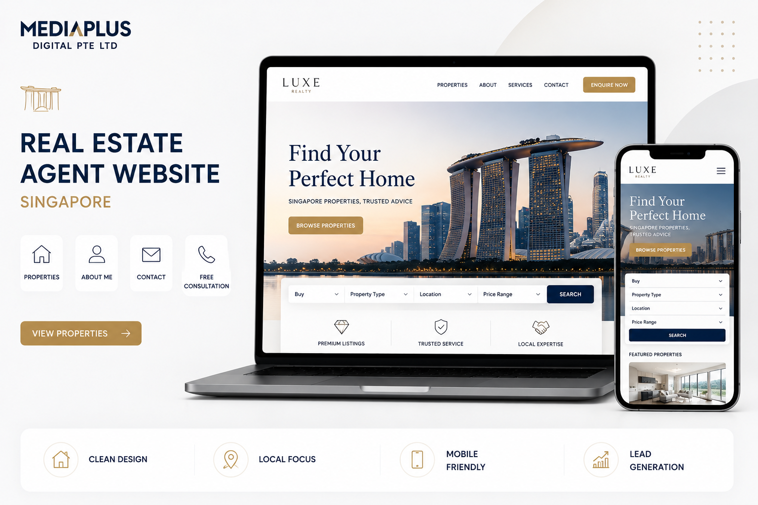 Real Estate Agent Website Design in Singapore